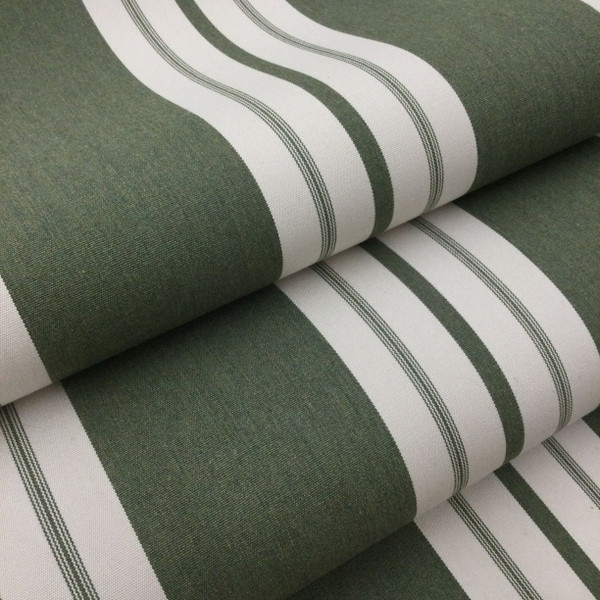 2.5 Yard Piece of 4955-0000 | Fern Classic Striped  Sunbrella | 46 Inch | Marine And Awning Fabric