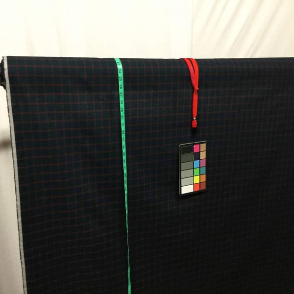 3.5 Yard Piece of Green, Red, Blue Plaid Cotton Fabric | Reversible Lightweight Multiuse