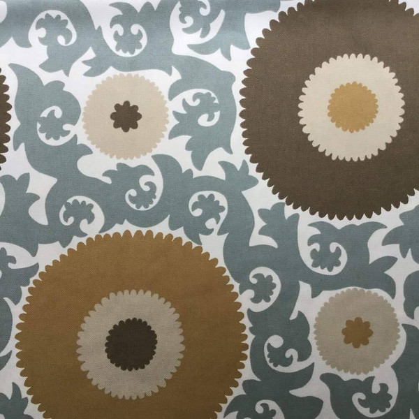 2.5 Yard Piece of Large-Scale Medallions Upholstery / Drapery Fabric | 54" Wide | By the Yard