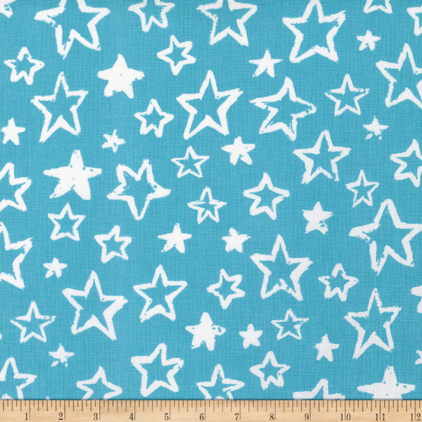 2.5 Yard Piece of Premier Prints Twinkle Duck Girly Blue | Medium Weight Duck Fabric | Home Decor Fabric | 54" Wide
