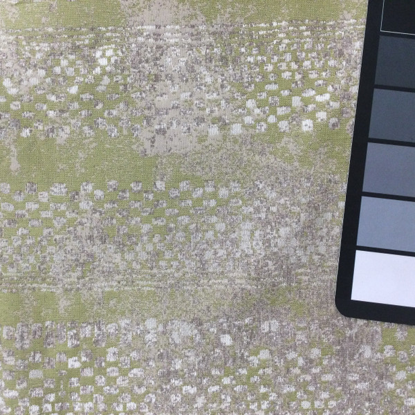 4 Yard Piece of Abstract Mottled Fabric in Taupe and Green | Upholstery / Slipcovers | 54" wide | By The Yard