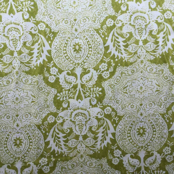 4 Yard Piece of Shalimar Resist in Pistachio Batik Upholstery / Drapery Fabric | 54 Wide | BTY