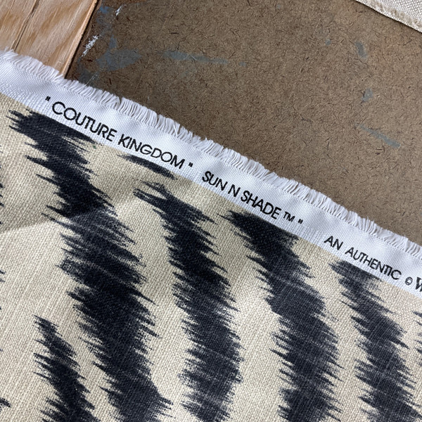Couture in Kingdom | Home Decor Fabric | Zebra Stripes in Black / Light Brown | Waverly | Medium Weight | 54" Wide | By the Yard