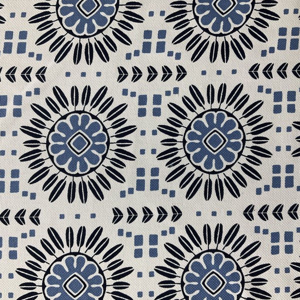 Campania in Navy | Home Decor Fabric | Blue Navy Abstract | Drapery | Braemore Textiles by Serena and Lily | 54" Wide | By The Yard