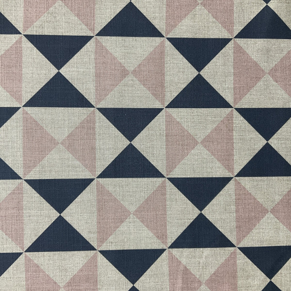 KLN D Quartic in Petal | Home Decor Fabric | Geometric Blue Blush Pink | PK Contract | 54" Wide | By The Yard