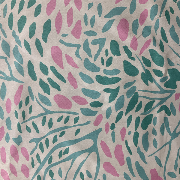 Toadstool in Peacock | Home Decor Fabric | Blue Pink Abstract | Drapery | Annie Selke Home | 54" Wide | By The Yard