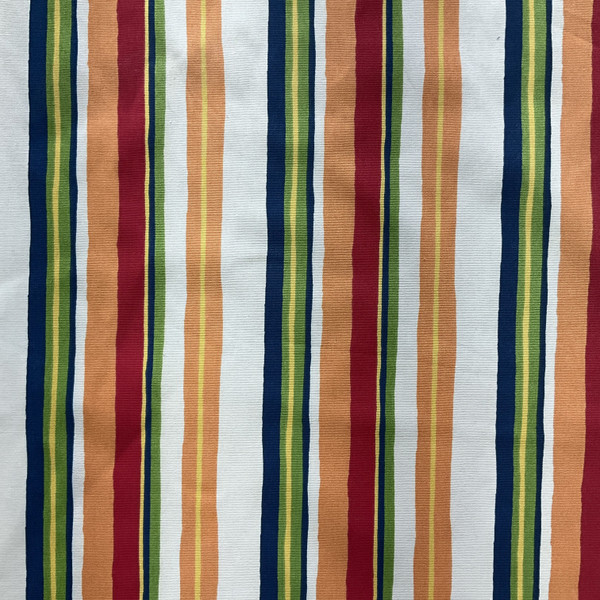 Albery in Vanilla | Home Decor Fabric | Stripes in Orange / Red / Blue / Green | Braemore | Medium Weight | 54" Wide | By the Yard