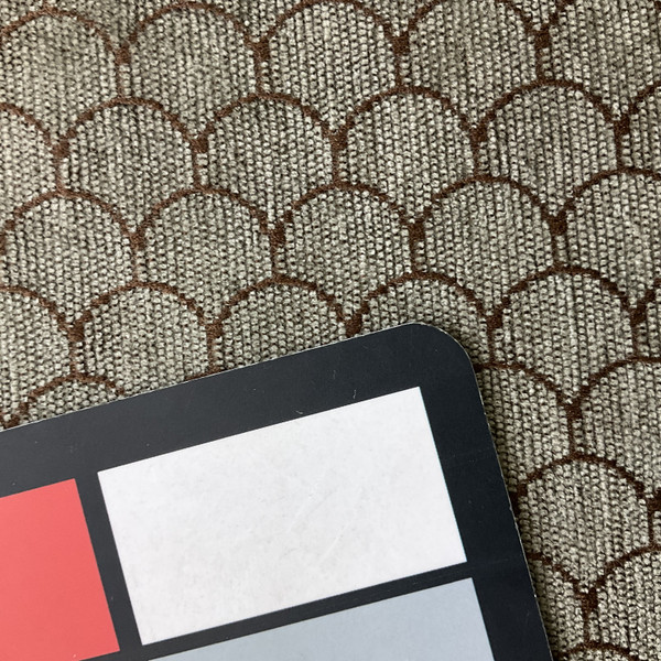 Fish Scale in Grey / Brown | Upholstery Fabric | Chenille Scalloped Design | Heavyweight | 54" Wide | By the Yard