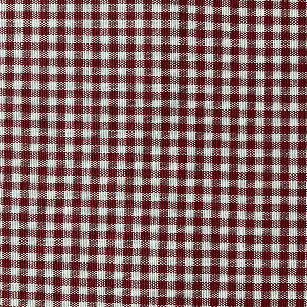 Frye in Flame | Upholstery / Slipcovers Fabric | Check Plaid in Dk Red and Off White | Medium Weight | 54" Wide | By the Yard