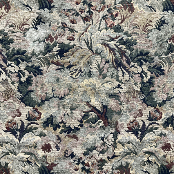 Union in Multi | Tapestry Upholstery Fabric | Foliage in Green / Navy / Beige | Heavy weight | 54" Wide | By the Yard