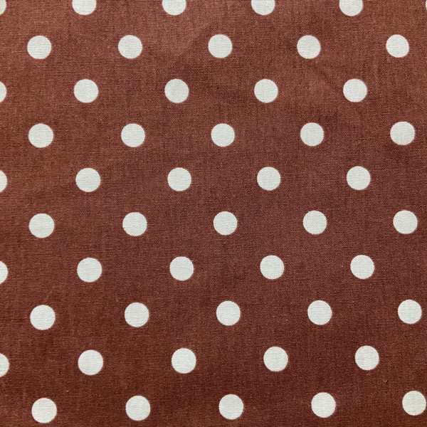 Polka Dot in Blue | Home Decor Fabric | Light Blue on Brown | Premier Prints | 54" Wide | By the Yard