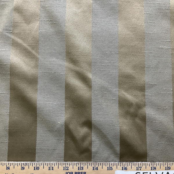 Frappie in Mocha Brown | Lightweight Drapery Fabric | Stripes in Two Tone Brown | 54" Wide | By the Yard