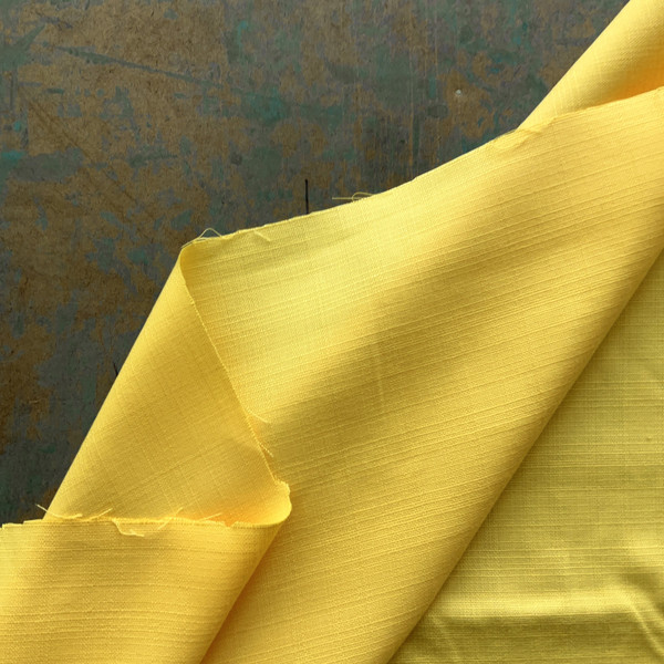 Sour in Lemon | Drapery / Light Upholstery Fabric | Slub Weave in Yellow | Medium Weight | 54" Wide | By the Yard