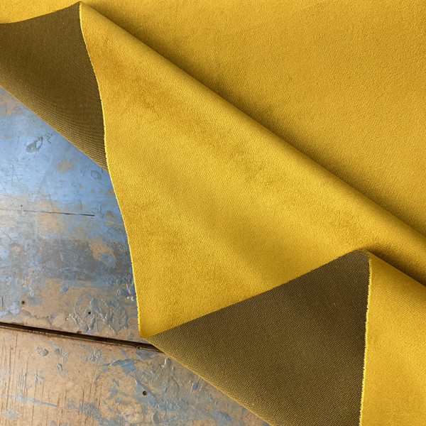 Golden Ochre Velvet | Upholstery Fabric | Medium Weight | 54" Wide | By The Yard