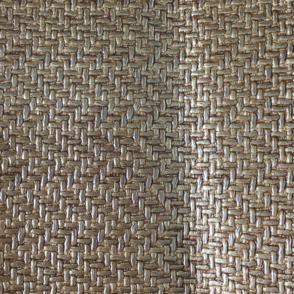 1 Yard Piece of Vinyl Fabric | Golden Brown Woven Texture | Felt-Backed | Upholstery / Bag Making | 54 Wide