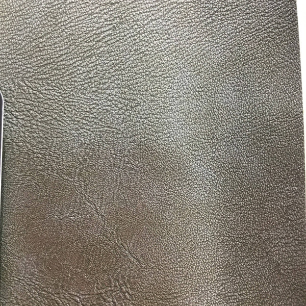 1.75 Yard Piece of Faux Leather Vinyl Fabric | Nickel Gray Highly Textured | Upholstery / Bag Making | 54 Wide