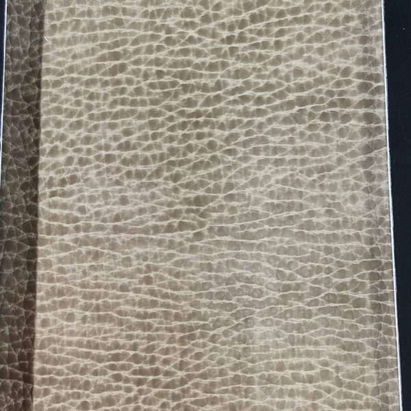 1 Yard Piece of Faux Leather Vinyl Fabric | Two Toned Dark Beige | Upholstery / Bag Making | 54 Wide