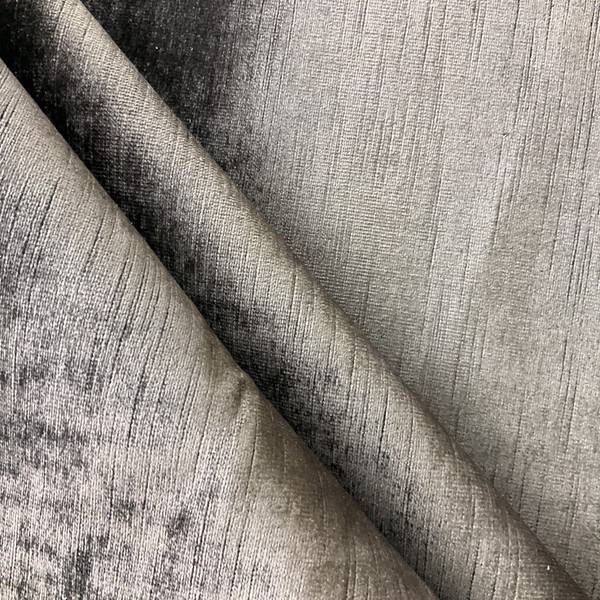 Espresso Brown Striated Velvet Upholstery Fabric | Heavyweight / Durable | 54" Wide | By the Yard