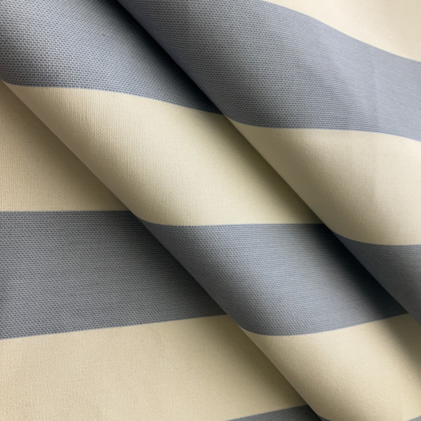 Stripes in Light Blue and Off White | Outdoor Upholstery Fabric | Water Resistant | Sunbrella-like | 54" wide | By the Yard