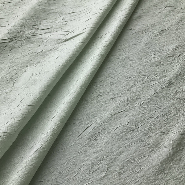 Siam in Robins Egg | Blue-Grey Crinkled Taffeta Fabric | Craft Apparel Fabric | 54" Wide | Lightweight | By The Yard