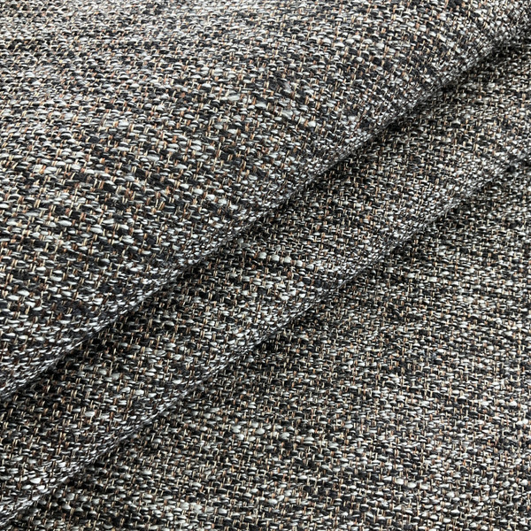 Archer in Storm | Upholstery Fabric | Slub Weave in Black / Grey / Brown | Heavyweight / Ultra Durable | 54" Wide | By the Yard