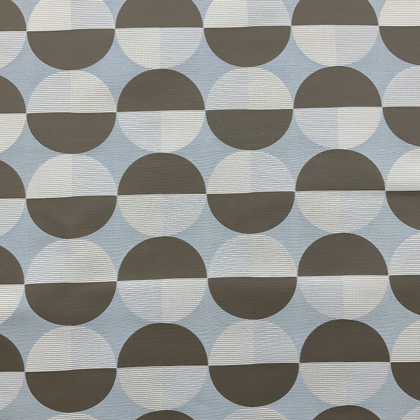 Tribilin in Spa Upholstery Fabric | Blue / Brown Circles |  Commercial Grade / High Performance | Medium Weight | 54" Wide | By the Yard