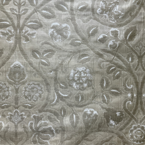 Envy in Tan | Drapery / Upholstery Fabric | Floral Vines in Khaki Tan | Lightweight | 54" Wide | By the Yard