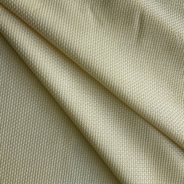 Basketweave in Pale Yellow | Lightweight Upholstery / Drapery Fabric | Medium Weight | 54" Wide | By the Yard