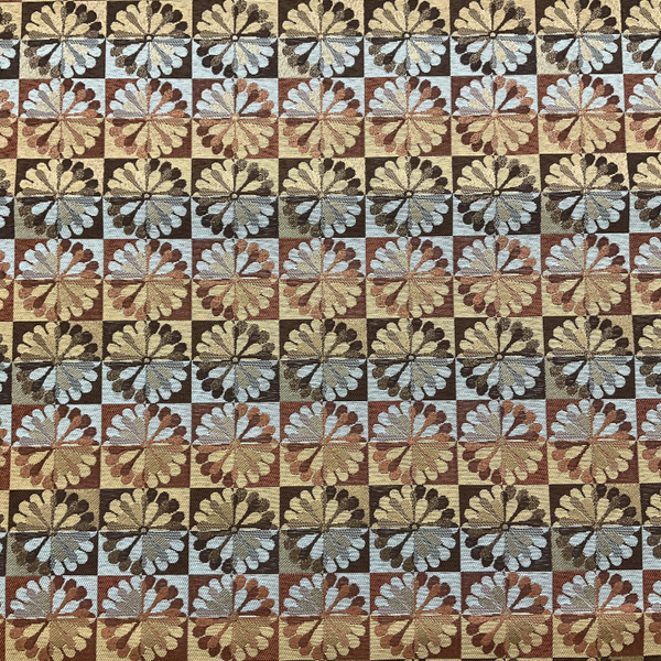 Blackford in Saddle Upholstery Fabric | Tan / Orange / Blue | Commercial Grade / High Performance | Medium Weight | 54" Wide | By the Yard