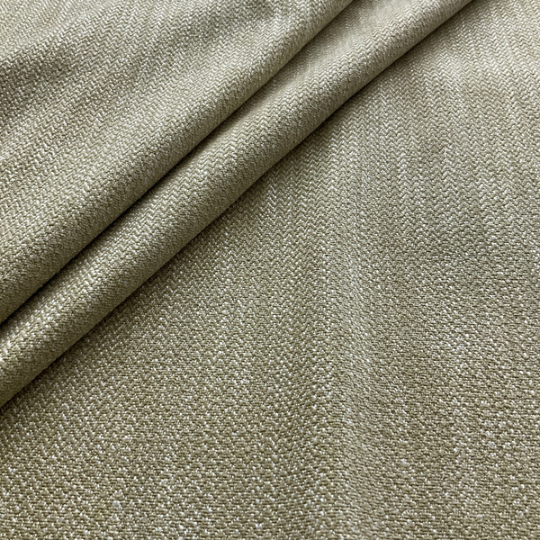 Kara in Sand | Upholstery Fabric | Micro Herringbone in Khaki | Medium weight | 54" Wide | By the Yard