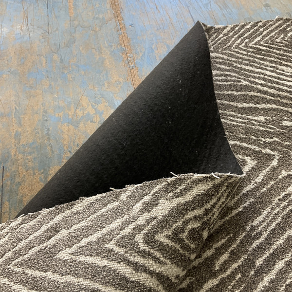 Idol in Pewter | Upholstery Fabric | Chenille | Large Scale Chevron | Grey and White | Heavy weight | 54" Wide | By the Yard