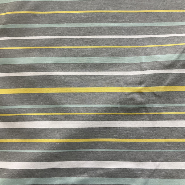 Rail in Frost | Upholstery Fabric | Green Yellow Taupe Stripes | 54" Wide | By the Yard