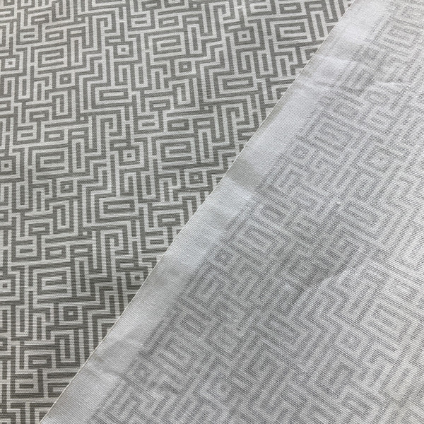 Interlochen in Slate | Home Decor Fabric | Maze Design in Grey / Off White | Magnolia Home | 54" Wide | By the Yard