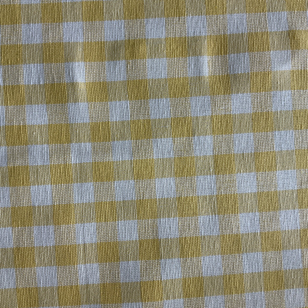 Microcheck in Sunshine | Upholstery Fabric | Yellow White Micro Check Plaid | Medium Weight | 54" Wide | By The Yard ( Also SKU skndeco0324-1179)