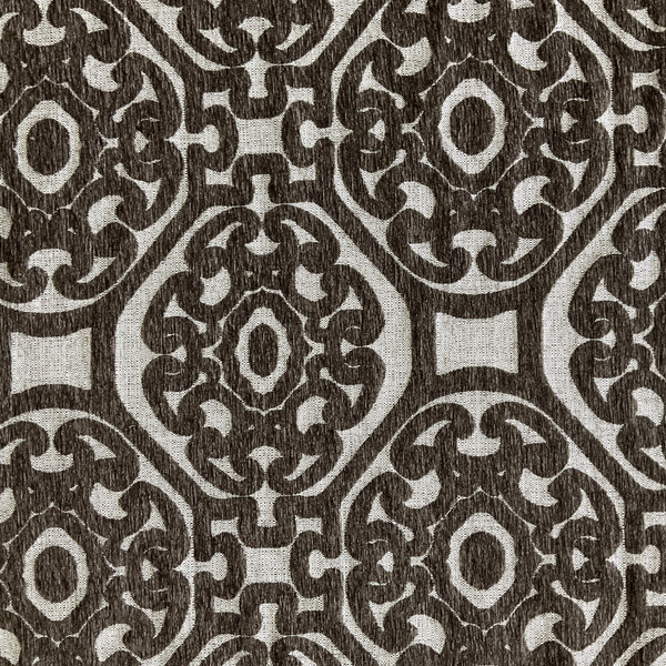 Jude in Brown | Upholstery Fabric | Largescale Damask Medallions | Brown / Off White | Heavyweight | 54" Wide | By The Yard