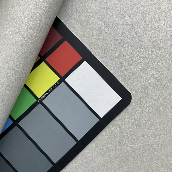 Pluto in Fog / Light Grey | Faux Leather Vinyl Upholstery Fabric | Light Grain | Thin and Workable | 54" Wide | By the Yard