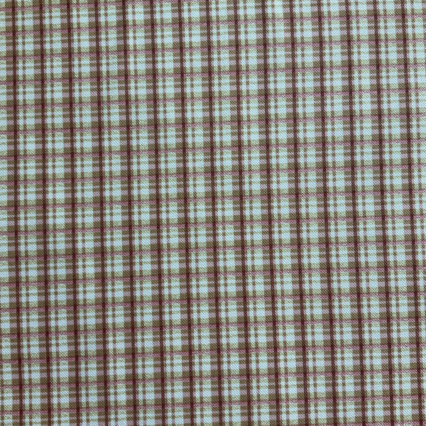 Cerbos in Papaya | Home Decor Fabric | Plaid in Pink / Brown / Off White | Felt-Backed | Medium Weight | 54" Wide | By the Yard