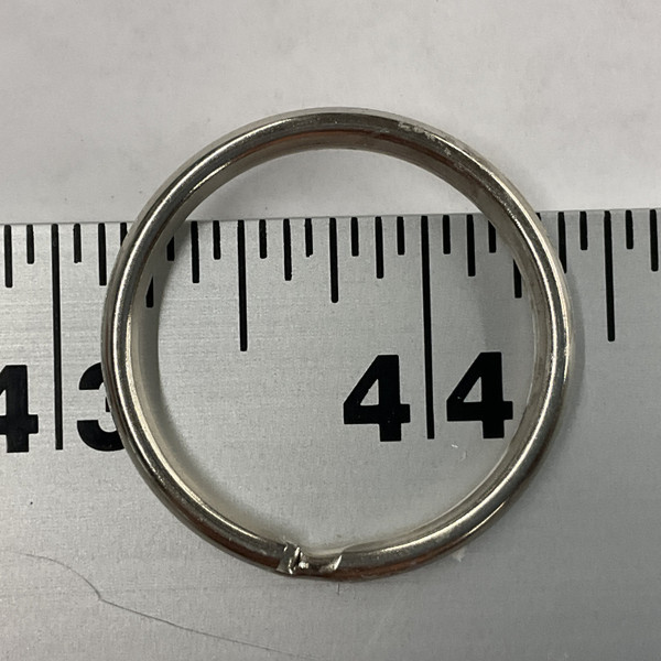 1.25" Silver Key Ring