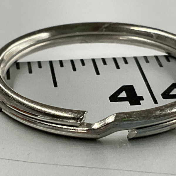 1.25" Silver Key Ring