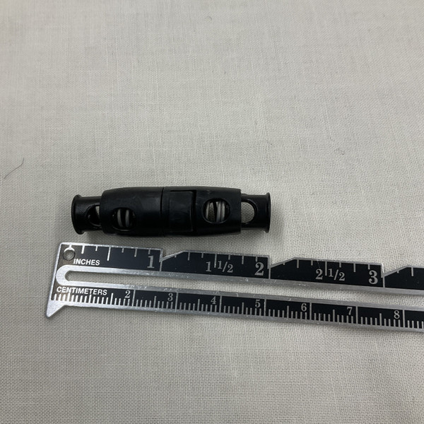 Cord Lock | 3mm Double Hole | Black