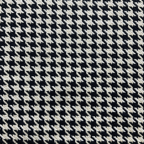 Shire in Black | Upholstery Fabric | Black / Natural Off White Houndstooth | Ralph Lauren | Heavy Weight | 54" Wide | Sold BTY