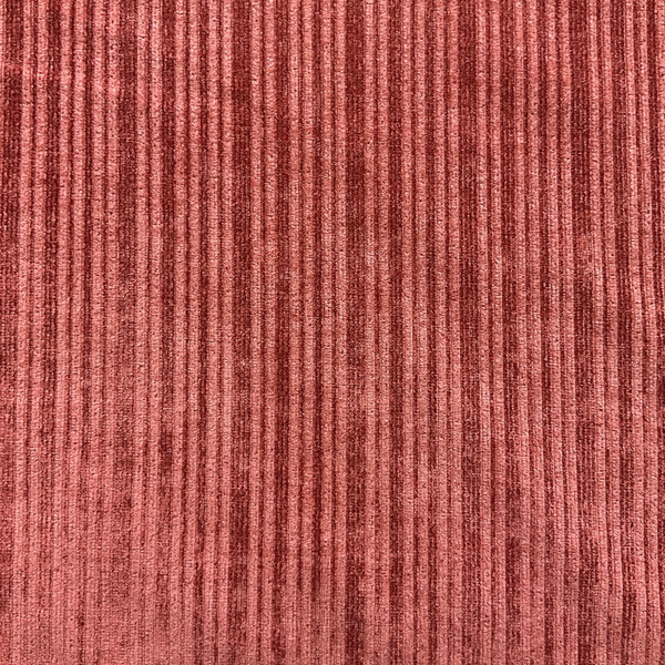 Kismet in Cinnabar | Chenille Upholstery Fabric | Striped Texture in Spice Red | Medium Weight | 54" Wide | By the Yard