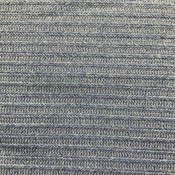 Pismo in Ocean Blue  | Cool Denim Blue Stitch Texture Solid Woven Upholstery Fabric  | Outdoor | 100% Olefin | P Kaufmann |  Heavy Weight  | 54" Wide | Sold BTY | Olefin
