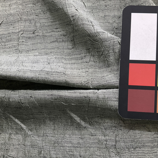 Kobe Crushed in Mineral | Drapery Fabric | Green / Black | Very Lightweight | 54" Wide | By the Yard