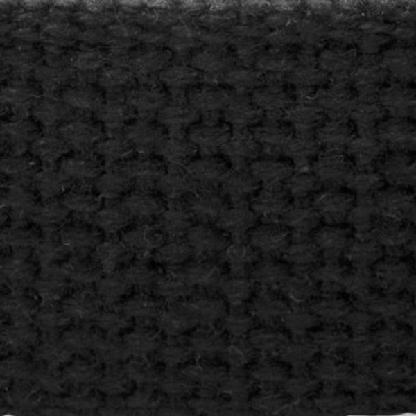 1 Inch Black Extra Heavyweight Cotton Webbing | Cotton Bag Strap  | By The Yard