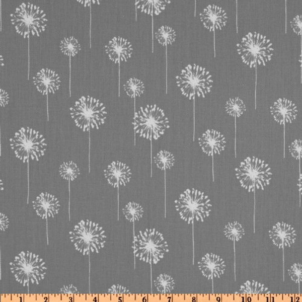 3 Yard Piece of Premier Prints Small Dandelion Twill Storm | Lightweight Twill Fabric | Home Decor Fabric | 54" Wide
