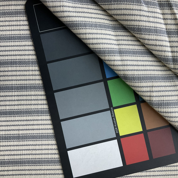 Patton Stripe in Carbon | Upholstery Canvas / Slipcover Fabric | Stripes in Grey / Off White | Medium Weight | 54" Wide | By the Yard