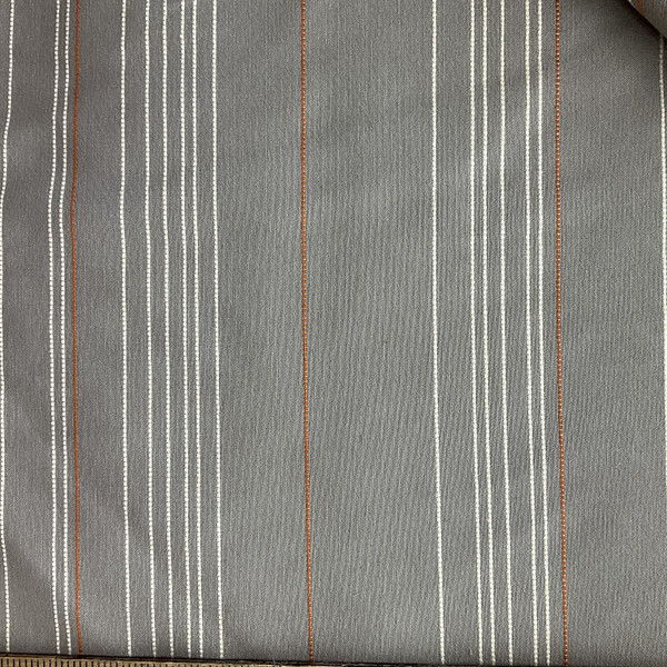 Vicinity in Siene | Outdoor / Water Resistant Fabric | Stripes in Taupe / Orange / Off White | Medium Weight | 54" Wide | By the Yard