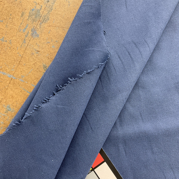 Bonanza in Nautical | Upholstery Canvas / Slipcover Fabric | Solid Blue Basketweave | Linen / Cotton | Medium Weight | 54" Wide | By the Yard