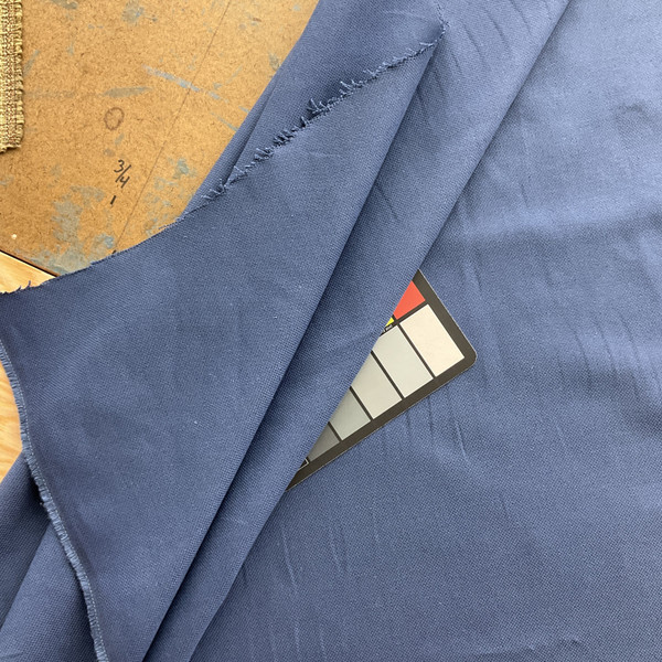 Bonanza in Nautical | Upholstery Canvas / Slipcover Fabric | Solid Blue Basketweave | Linen / Cotton | Medium Weight | 54" Wide | By the Yard